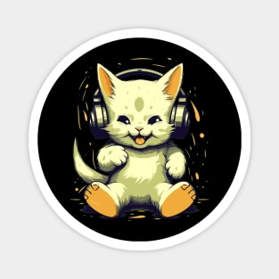 Cat Gamer Gifts Funny Gaming Cat Gamer Magnet